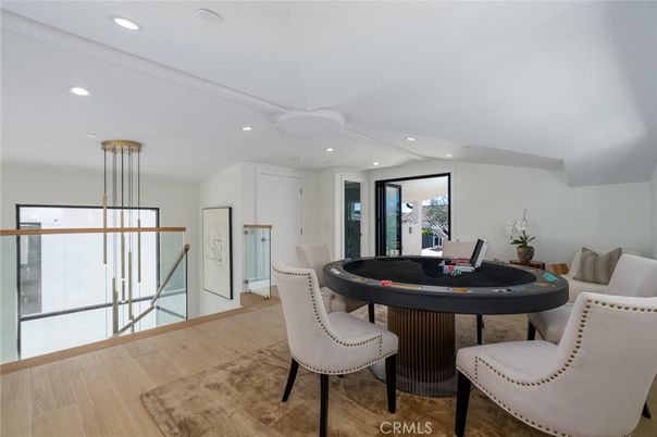 Game Room, Interior, Pendant Lights, Recessed Lighting, Wood Texture Flooring