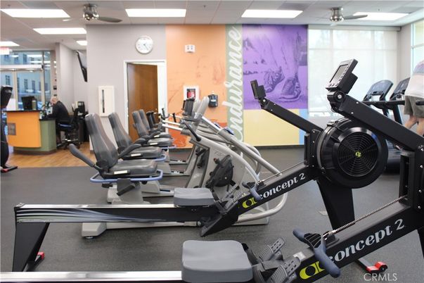 Fitness Equipment, Interior, Recessed Lighting, Wood Texture Flooring