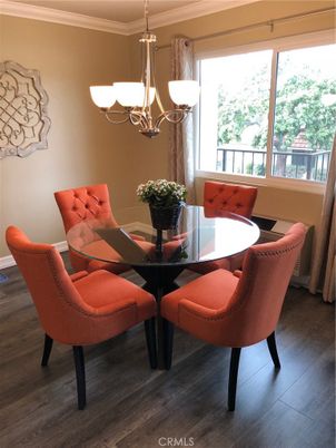 Chandelier, Dining room, Interior, Pendant Lights, Wood Texture Flooring
