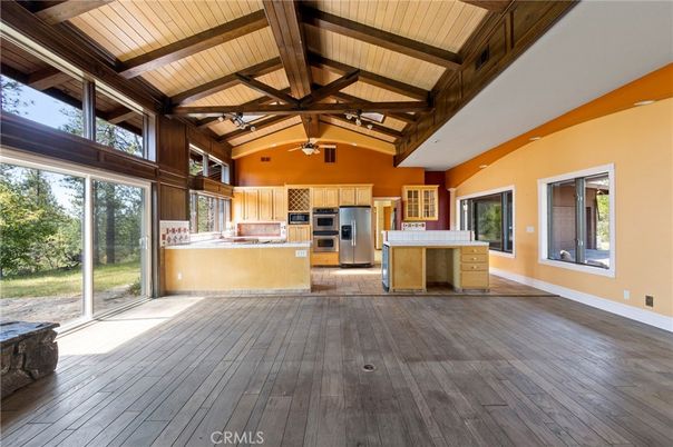 Interior, Kitchen, Stainless Steel Appliances, Wooden Beams, Wooden Ceilings, Wood Texture Flooring