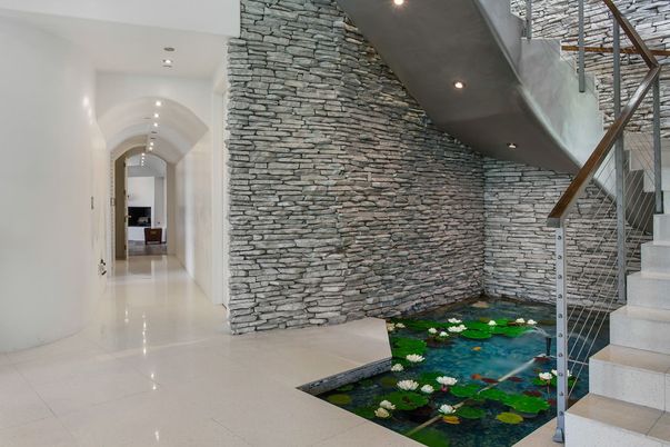 Interior, Recessed Lighting, Stone Walls