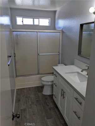 Bathroom, Glass Shower, Interior, Wood Texture Flooring