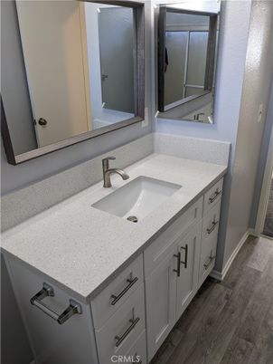 Bathroom, Dual Sink Vanities, Interior, Wood Texture Flooring