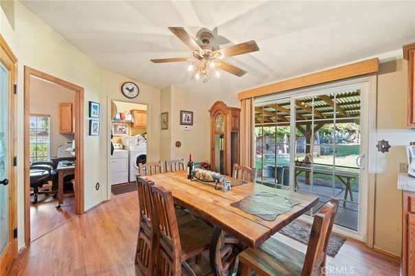 Dining room, Interior, Washer, Wood Texture Flooring