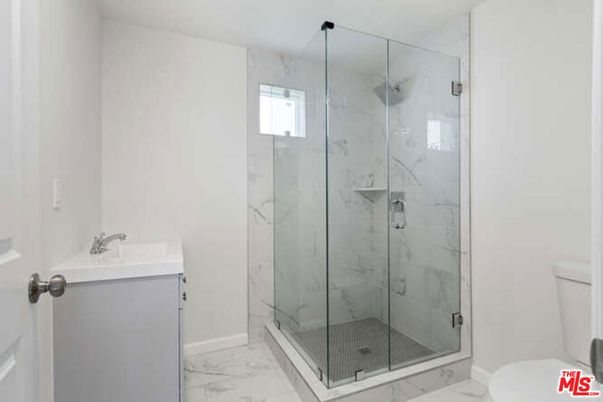 Bathroom, Glass Shower, Interior, Marble, Marble Walls
