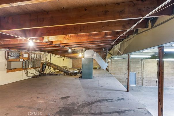 Interior, Stone Walls, Wooden Beams