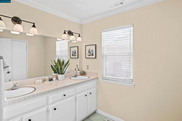 Bathroom, Dual Sink Vanities, Interior, Tile Countertops