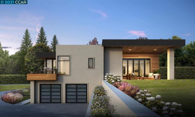 Attached, Backyard, Exterior, Facade, Modern