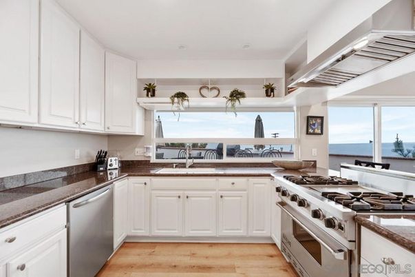 Interior, Kitchen, Recessed Lighting, Stainless Steel Appliances, Water, Wood Texture Flooring
