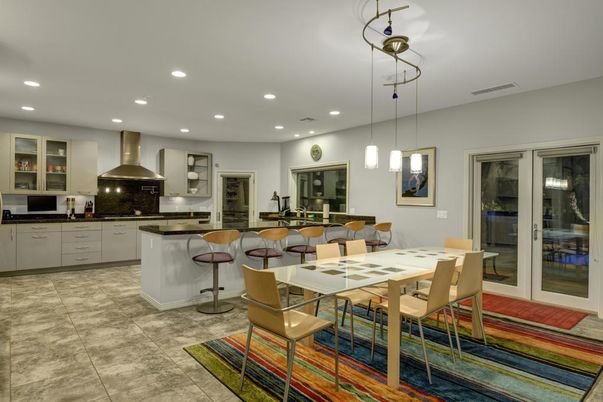 Dining room, Interior, Kitchen, Pendant Lights, Recessed Lighting