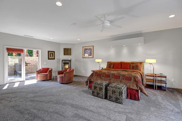 Bedroom, Fireplace, Interior, Recessed Lighting