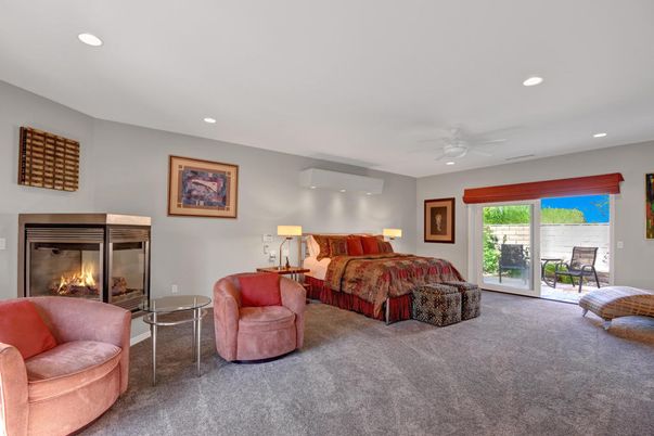Bedroom, Fireplace, Interior, Recessed Lighting