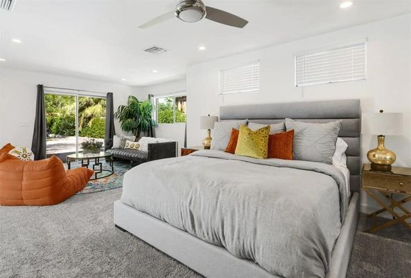 Bedroom, Interior, Recessed Lighting