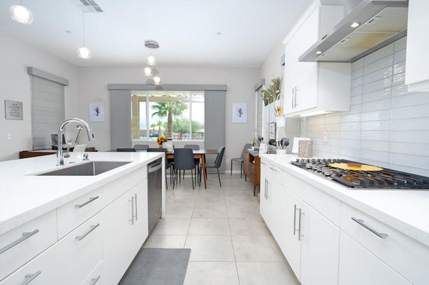 Dining room, Interior, Kitchen, Pendant Lights, Recessed Lighting, Stainless Steel Appliances