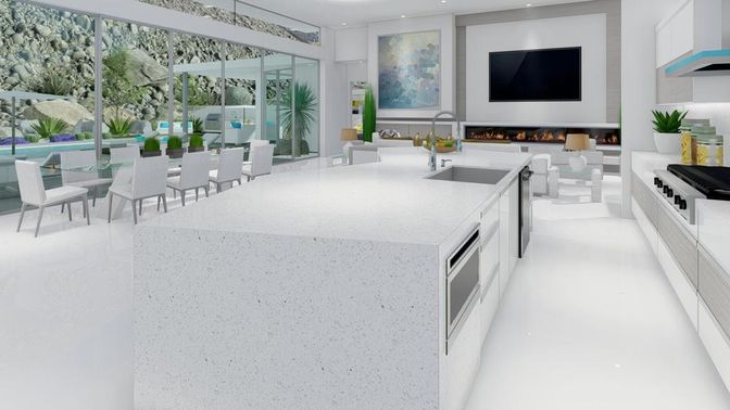 Dining room, Fireplace, Interior, Kitchen, Living room, Recessed Lighting