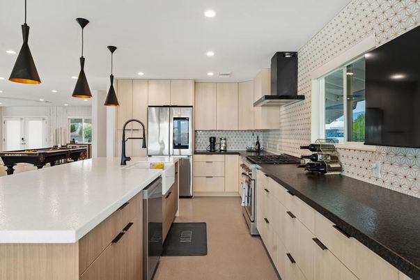 Interior, Kitchen, Pendant Lights, Recessed Lighting, Stainless Steel Appliances
