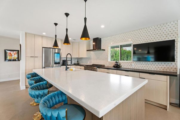 Interior, Kitchen, Pendant Lights, Recessed Lighting, Stainless Steel Appliances