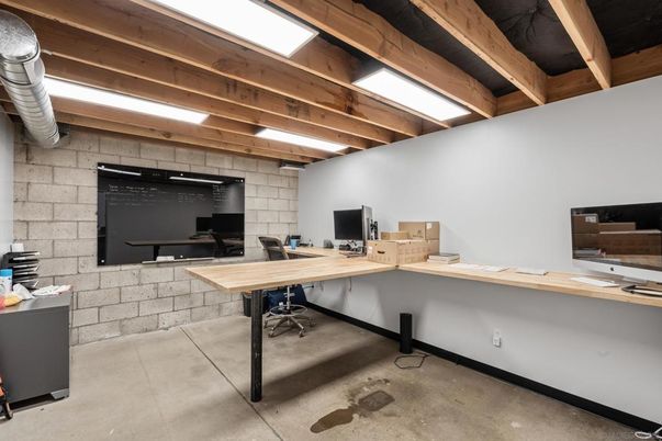 Home Office, Interior, Stone Walls, Wooden Beams