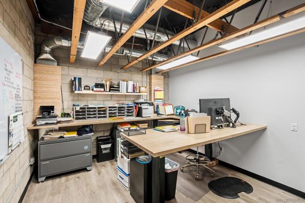 Home Office, Interior, Wood Texture Flooring