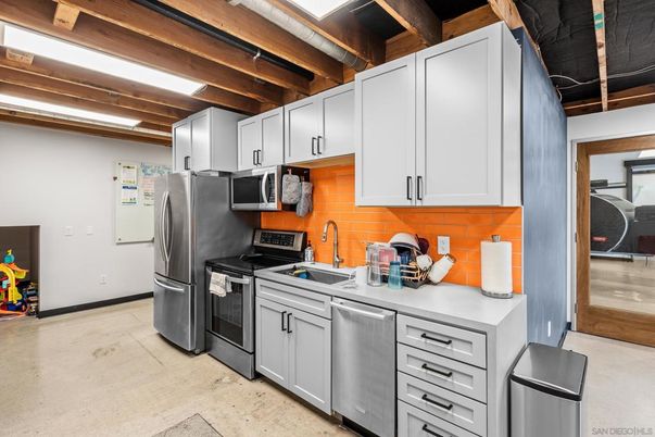 Interior, Kitchen, Stainless Steel Appliances, Wooden Beams