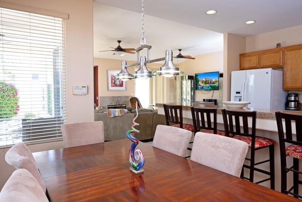 Dining room, Fireplace, Interior, Recessed Lighting