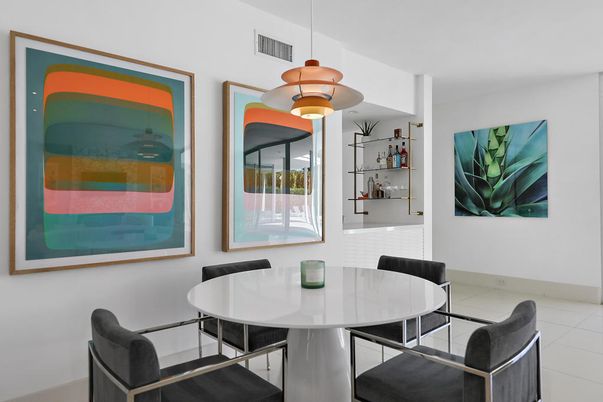 Dining room, Interior, Pendant Lights