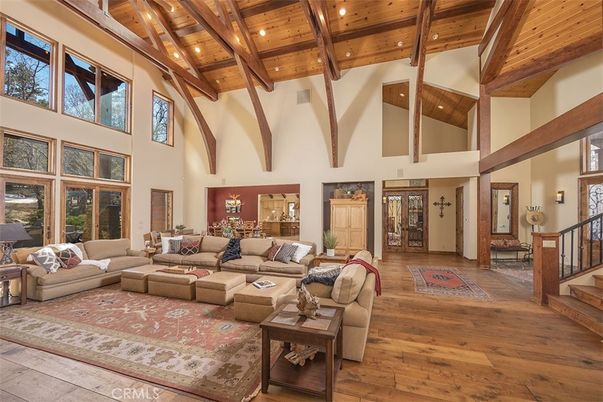 Interior, Living room, Recessed Lighting, Wooden Beams, Wooden Ceilings, Wood Texture Flooring