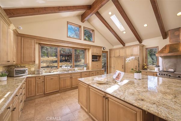 Interior, Kitchen, Recessed Lighting, Wooden Beams