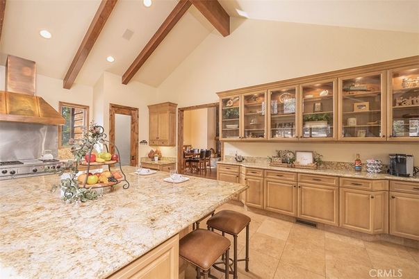 Interior, Kitchen, Recessed Lighting, Wooden Beams