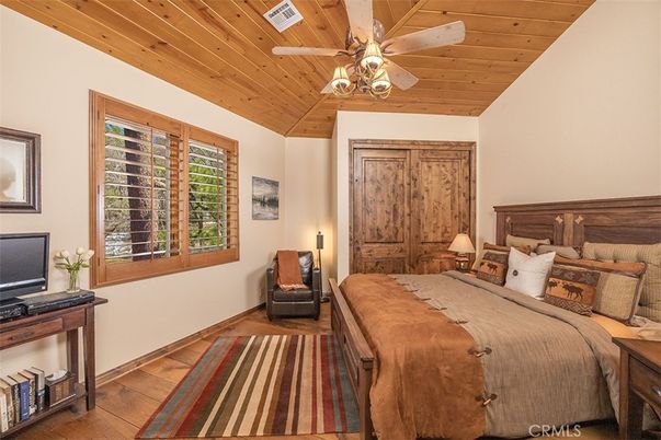 Bedroom, Interior, Wooden Ceilings, Wood Texture Flooring