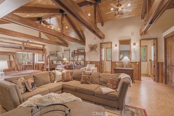 Interior, Living room, Recessed Lighting, Wooden Beams, Wooden Ceilings