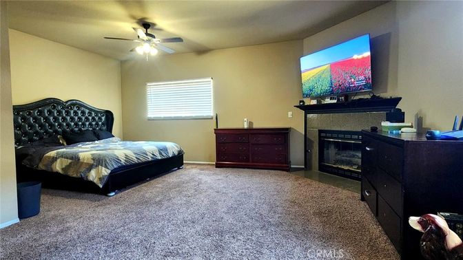Bedroom, Fireplace, Interior
