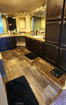 Bathroom, Dual Sink Vanities, Interior, Wood Texture Flooring