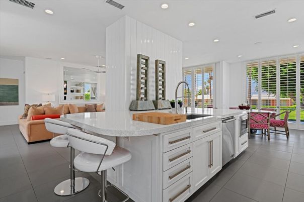 Dining room, Interior, Kitchen, Living room, Recessed Lighting
