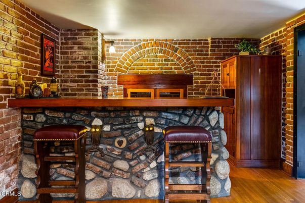 Interior, Stone Walls, Wood Texture Flooring