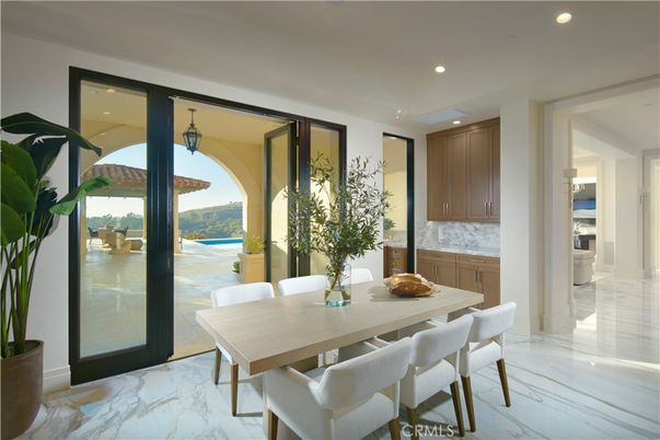 Dining room, Interior, Marble, Recessed Lighting, Water