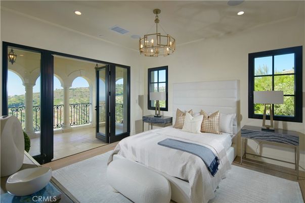 Bedroom, Chandelier, Interior, Recessed Lighting