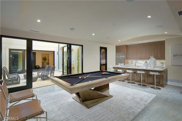 Billiard Table, Game Room, Interior, Recessed Lighting