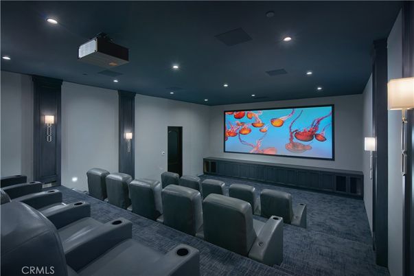 Home Theatre Room, Interior, Projection Screen, Recessed Lighting, Theatre Room