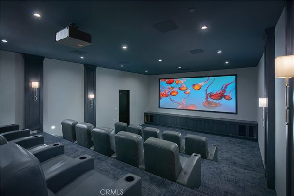 Home Theatre Room, Interior, Projection Screen, Recessed Lighting, Theatre Room