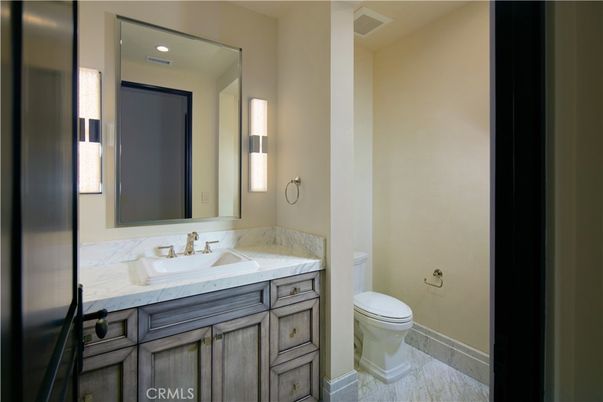 Bathroom, Interior, Marble, Recessed Lighting