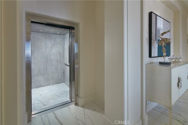 Elevator, Interior, Marble, Wooden Walls