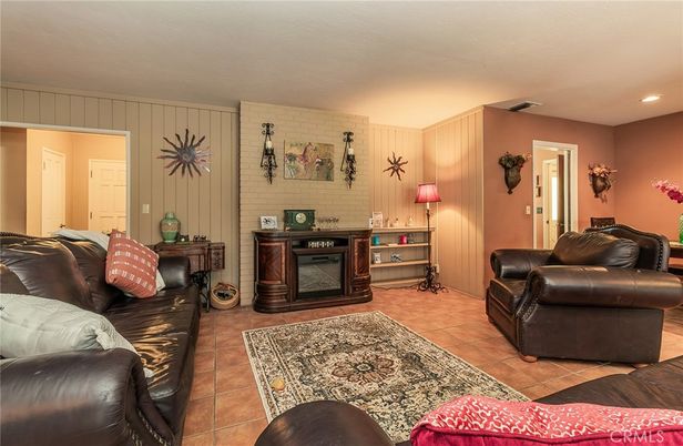 Fireplace, Interior, Recessed Lighting, Stone Walls