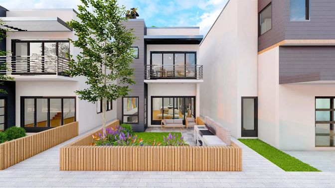 Exterior, Facade, Modern