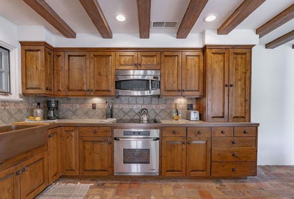 Interior, Kitchen, Recessed Lighting, Stainless Steel Appliances, Wooden Beams, Wood Texture Flooring