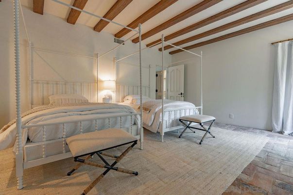 Bedroom, Interior, Wooden Beams