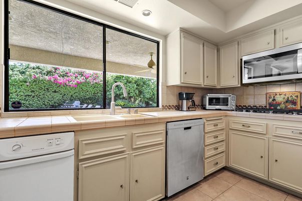 Interior, Kitchen, Recessed Lighting, Tile Countertops