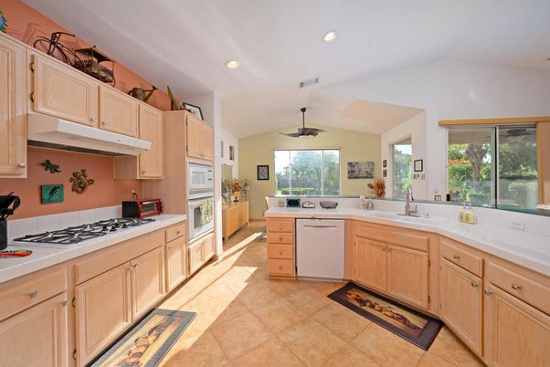 Interior, Kitchen, Recessed Lighting, Tile Countertops