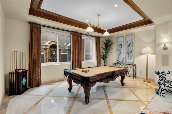 Billiard Table, Game Room, Interior, Pendant Lights, Recessed Lighting