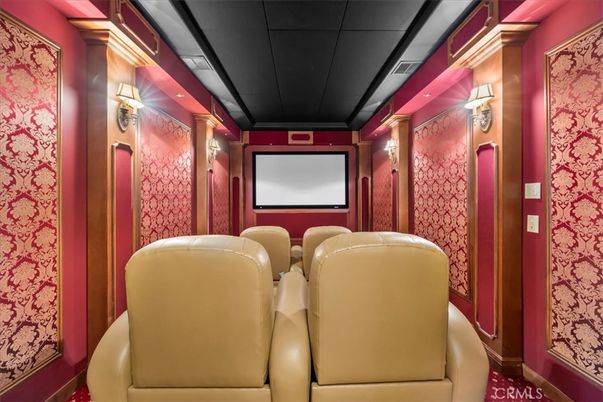 Home Theatre Room, Interior, Projection Screen, Recessed Lighting, Theatre Room